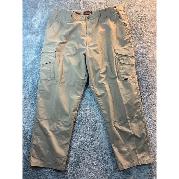 tru spec tactical pants Mens 44/32 Cargo Rip Stop Khaki Tan Straight Leg Outdoor - Picture 1 of 8